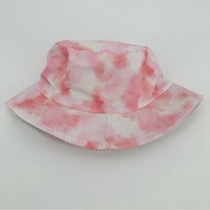 Marcus Adler New York NWOT Pink/White Tie Dyed Cotton Bucket Hat One Size